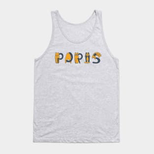 Paris | Girl Name | Cat Lover | Cat Illustration Tank Top